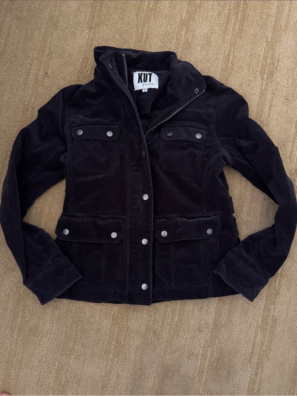 Kut from the Kloth Black Corduroy Utility Jacket